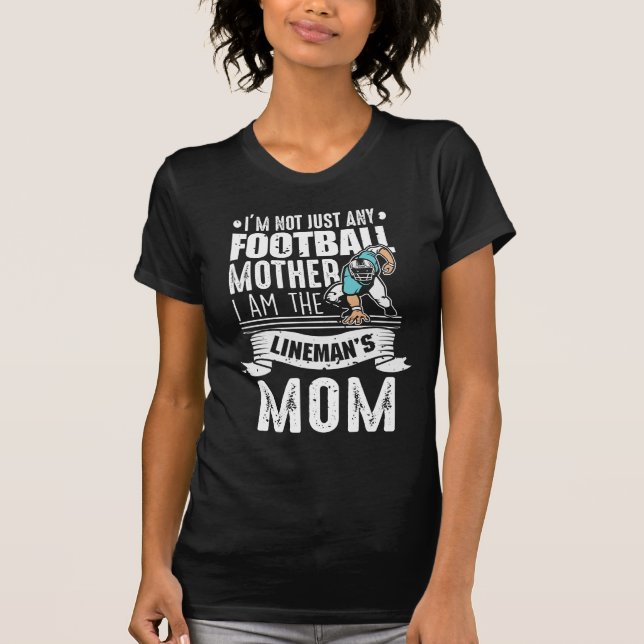 Fußball-Mutter Lineman Mama Son Proud T-Shirt (Vorderseite)