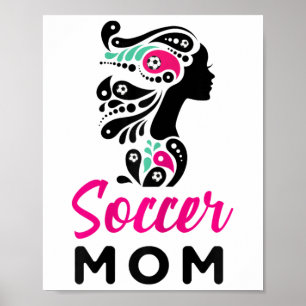 Fußball-Mutter-Outfits Lustige Fußball-Mutter Mama Poster