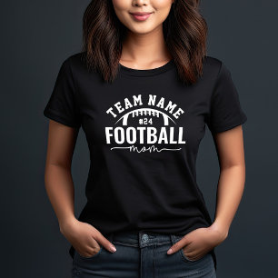 Fußball-Mutter-Teamname-Spielernummer Schwarz Tri-Blend Shirt