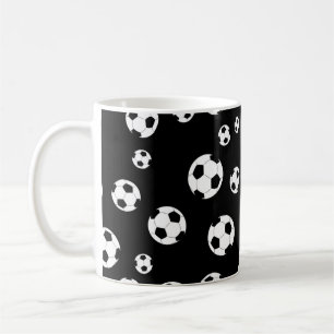 Fußball nahtloses Muster Kaffeetasse