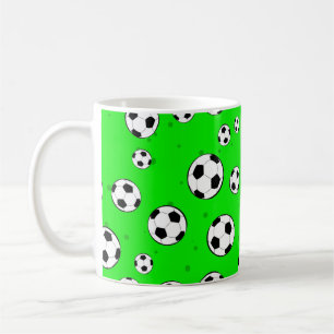Fußball- Nahtloses Muster Kaffeetasse