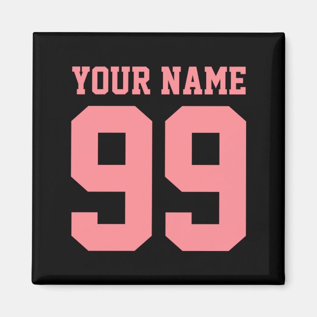 Fußball Name Nummer Junge Mädchen Personalisiert  Magnet (Vorne)