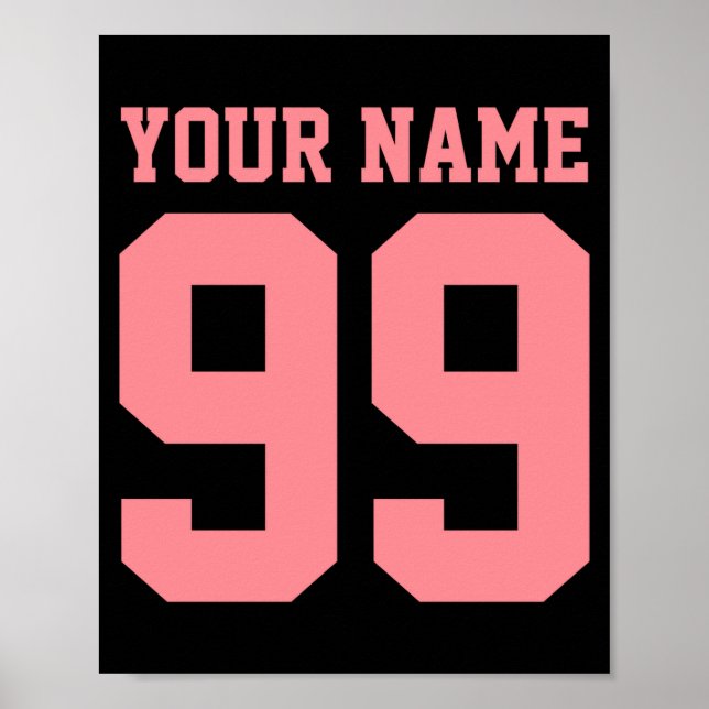 Fußball Name Nummer Junge Mädchen Personalisiert  Poster (Vorne)