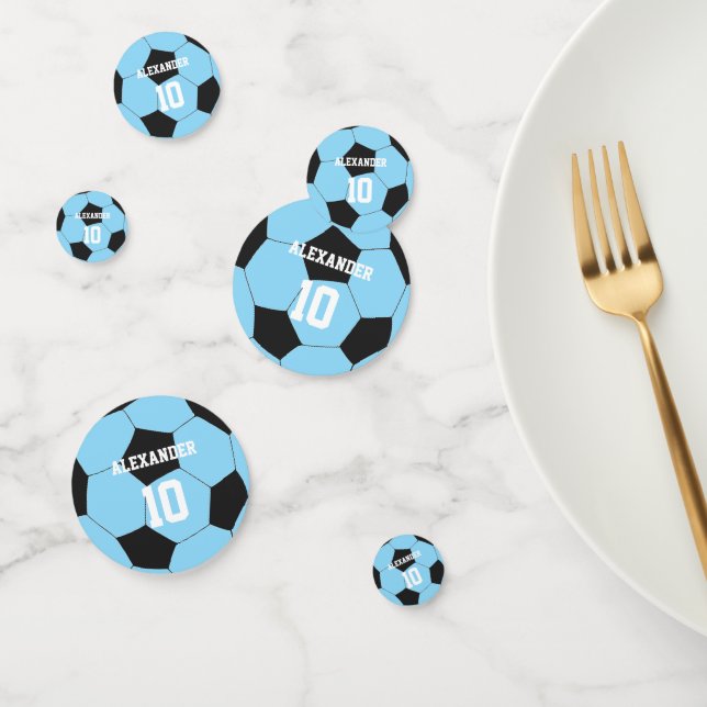 Fußball | Name und Nummer Konfetti (Gruppe)
