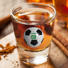 Fußball Name und Nummer Personalisiert Schnapsglas