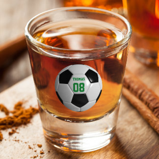 Fußball Name und Nummer Personalisiert Schnapsglas