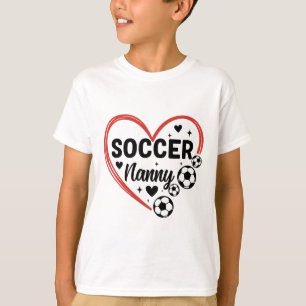 Fußball-Nanny Herz Fußball-Spieler-Nanny T-Shirt