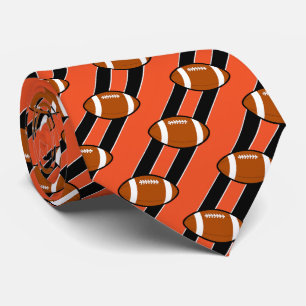 Fußball Necktie Orange und schwarze Streifen Krawatte