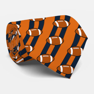 Fußball Necktie Orange und schwarze Streifen Krawatte