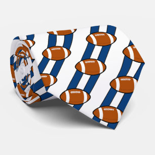 Fußball Necktie Weiße und blaue Streifen Krawatte