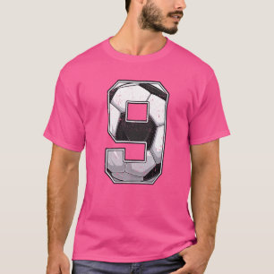 Fußball Neunte 9. Geburtstag Junge Neun 9 Jahre al T-Shirt