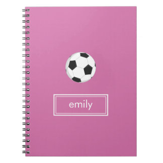 Fußball-Notebook (rosa) Notizblock