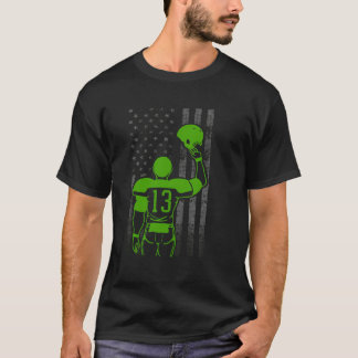Fußball Nummer 13 Flag "Green Football Player" mit T-Shirt