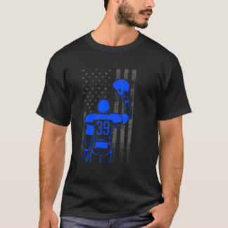 Fußball Nummer 39 Blaue Fußballspielerflagge mit T-Shirt