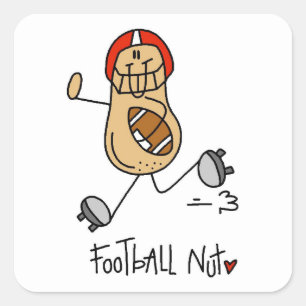Fußball-Nuss-T-Shirts und Geschenke Quadratischer Aufkleber