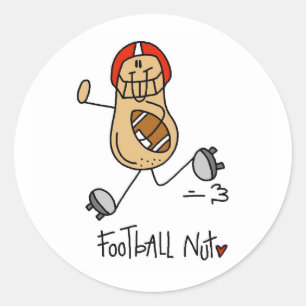 Fußball-Nuss-T-Shirts und Geschenke Runder Aufkleber