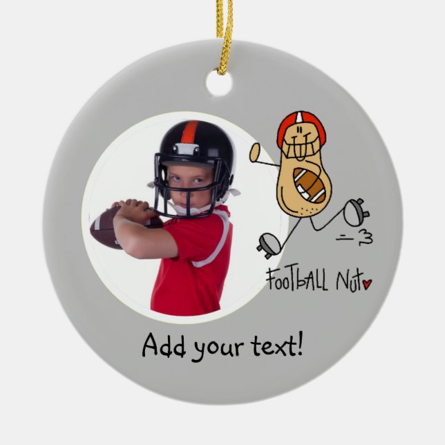 Fußball Nut Personalisierte Foto Ornament (Vorne)