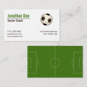 Fußball- oder European Football Coach Business Car Visitenkarte