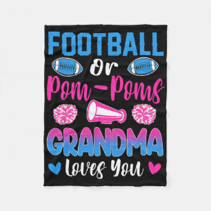 Fußball oder Pom Poms Oma Lieben Sie Gender wahrne Fleecedecke