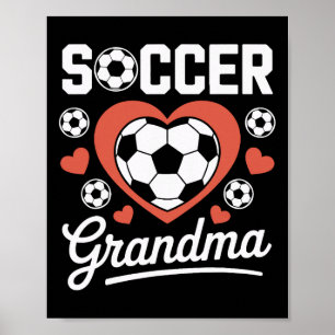 Fußball-Oma Laut Stolz Engagierte Fußballspieler Poster