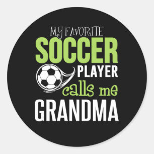 Fußball-Oma Meine Lieblingsspielerin ruft mich an Runder Aufkleber