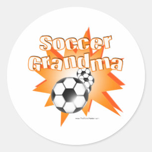 Fußball-Oma Runder Aufkleber