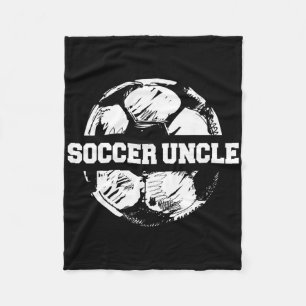 Fußball Onkel Lustige Skizze Geteilter Fußball Ll Fleecedecke