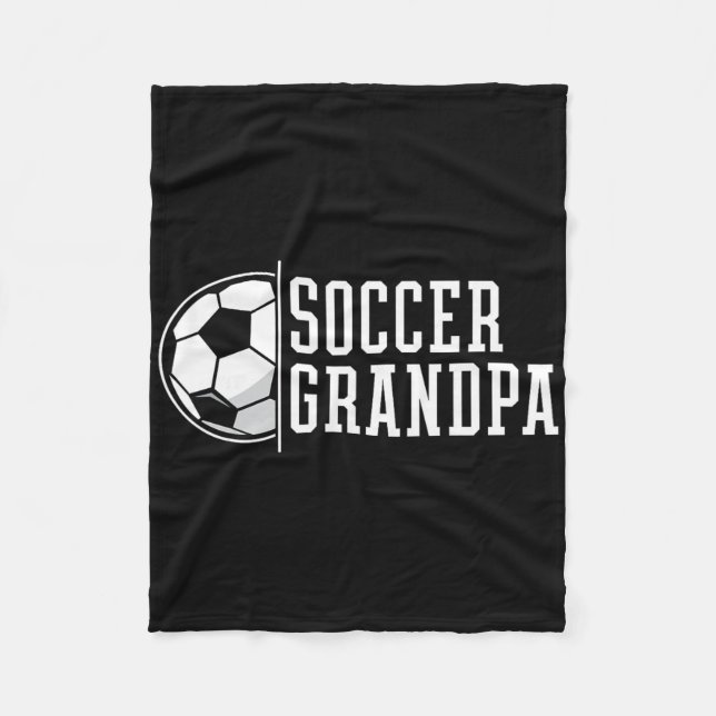 Fußball Opa Großvater  Fleecedecke (Vorderseite)