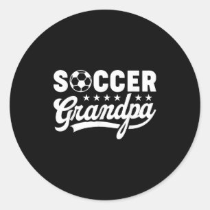 Fußball-Opa Lustiger Sport Papa Vintage Humor Runder Aufkleber