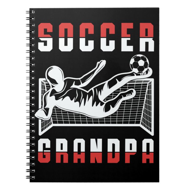 Fußball Opa Sportsman Granddad Notizblock (Vorderseite)