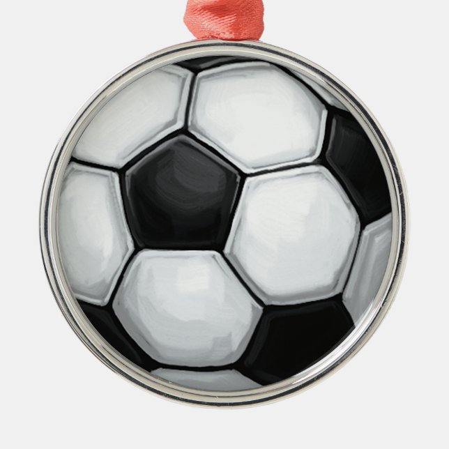Fußball Ornament Aus Metall (Vorne)