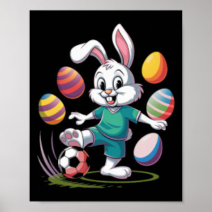 Fußball-Oster-Shirt Jungen Kinder Osterhase Fußbal Poster