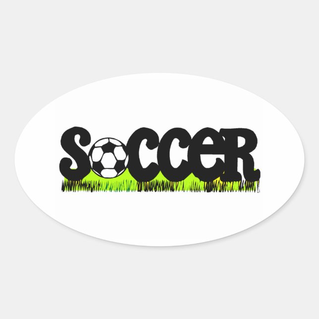 Fußball Ovaler Aufkleber (Vorderseite)