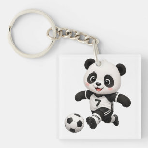 Fußball-Panda-Schlüsselanhänger Schlüsselanhänger