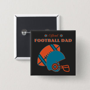 Fußball Papa Sportfans Vintag orange Button