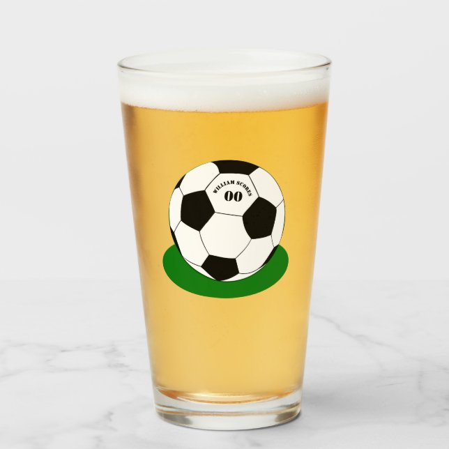 Fußball-Party, Fußball mit Name und Nummer Glas (Vorne (Gefüllt))