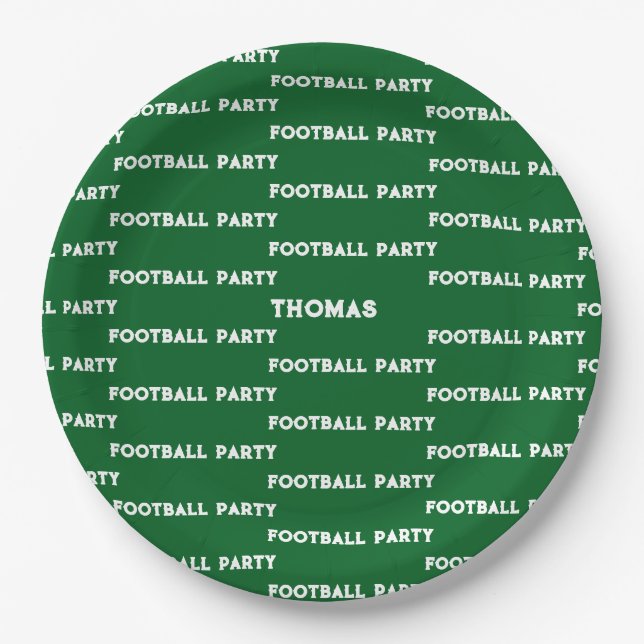 Fußball-Party Pappteller (Vorderseite)