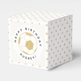 Fußball-Party-Sport in Gold und Weiß Geschenkschachtel