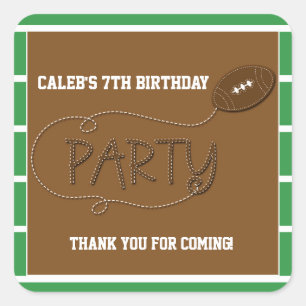 FUßBALL-PARTY-TYPOGRAFIE Süßer Sticker Aufkleber