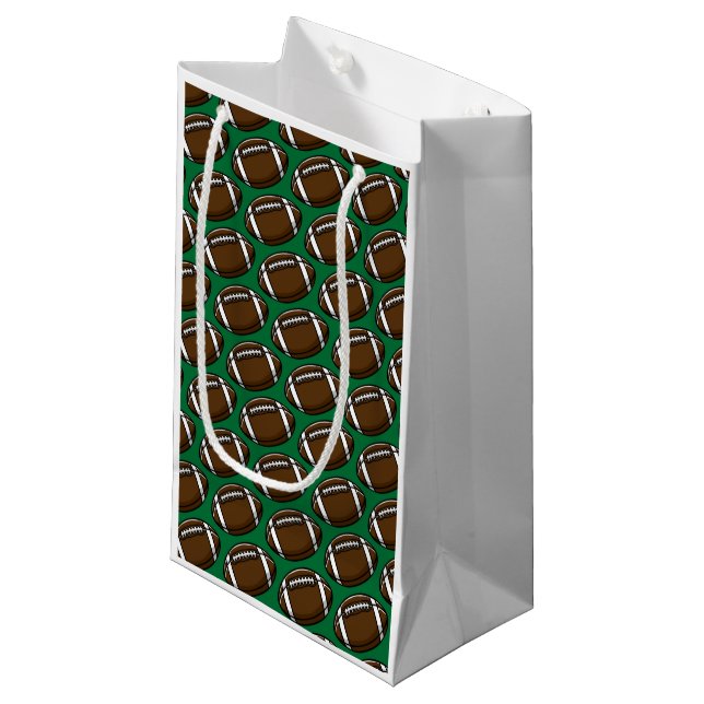 Fußball Pattern Sportteam Spielfanklub Kleine Geschenktüte (Vorderseite Schrägansicht)