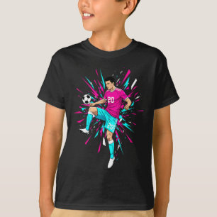 Fußball Perfekte Ll-Rezeption in Pink Comic T-Shirt