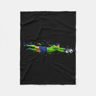 Fußball Perfekter Torwart Sicher Comic Fleecedecke