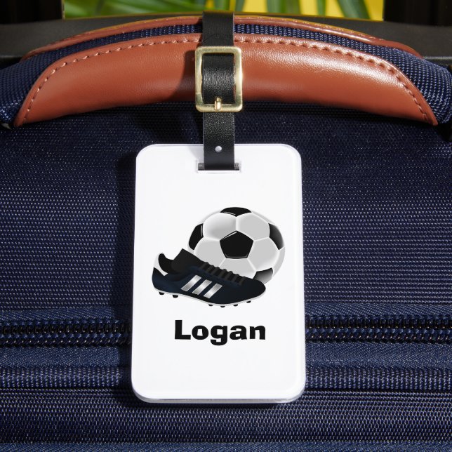 Fußball-Personalisation fett Gepäckanhänger (Vorderseite Insitu 2)