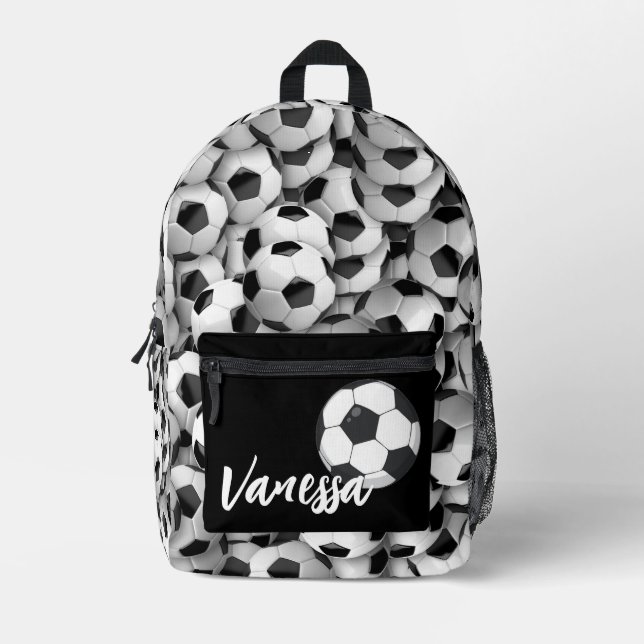 Fußball Personalisiert Bedruckter Rucksack (Vorderseite)