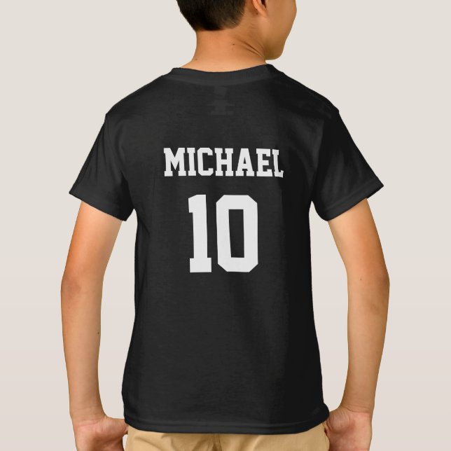 Fußball Personalisiert Name und Nummer T-Shirt (Rückseite)
