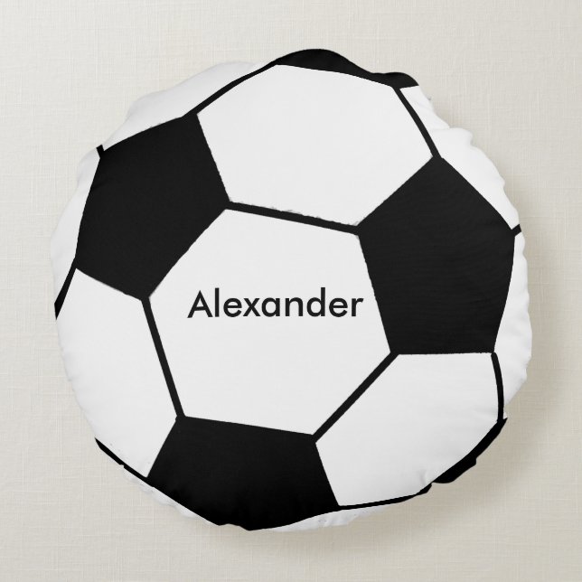 Fußball-Personalisiert Rundkissen Rundes Kissen (Rückseite)