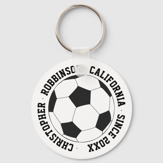 Fußball personalisiert schlüsselanhänger (Vorderseite)