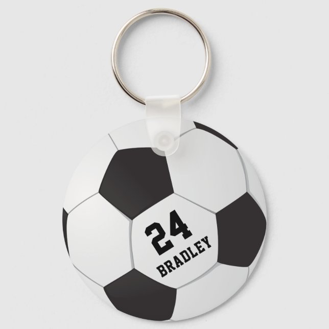 Fußball | Personalisierte Bezeichnung Schlüsselanhänger (Vorderseite)