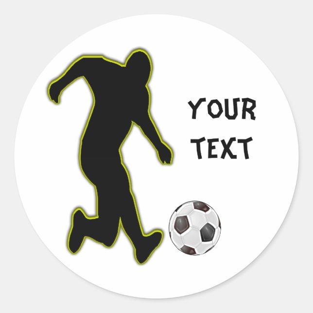 Fußball-personalisierter Aufkleber (Vorderseite)