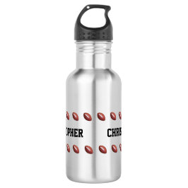 Fußball, Personalisierter Name,  Edelstahlflasche